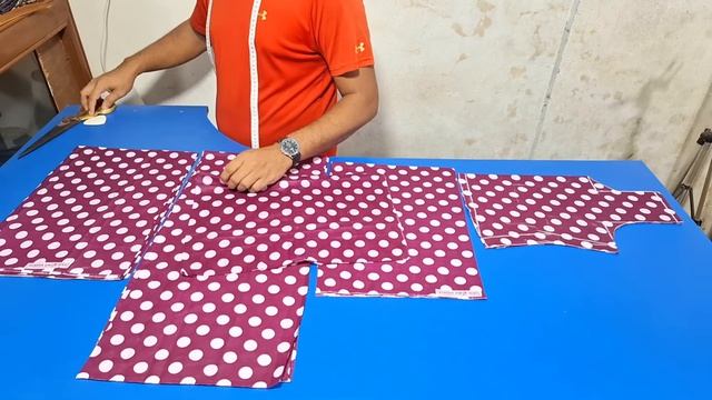 লেয়ার গোল জামা কাটিং ও সেলাই অল্প বহরের কাপড় দিয়ে ,Layer kurti cutting and stitching