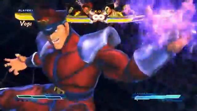 M.Bison performing his Super Art and Cross Art in Street Fighter X Tekken