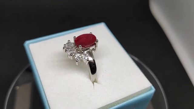 Кольцо. Натуральный рубин. Серебро 925. К7436