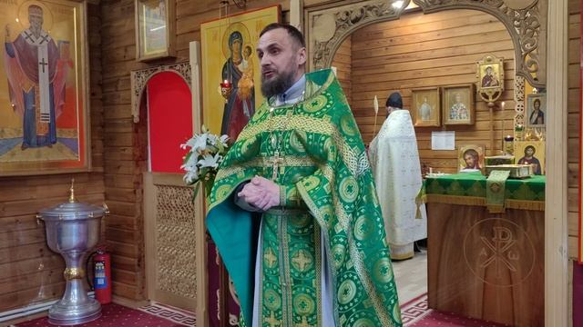 Проповедь отца Павла после Литургии в праздник Входа Господня в Иерусалим 13 апреля 2025 года