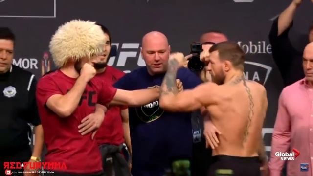 КОНОР НАКИНУЛСЯ НА ХАБИБА НА ВЗВЕШИВАНИИ UFC 229 | РУССКАЯ ОЗВУЧКА ИНТЕРВЬЮ БОЙЦОВ