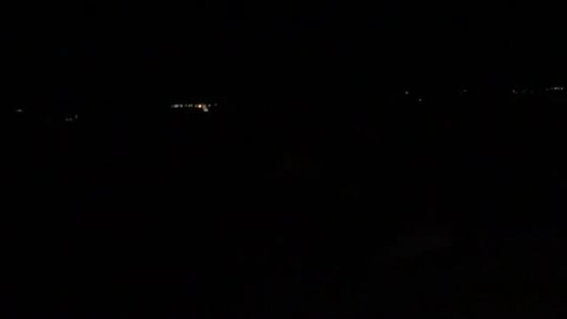 Night flight landing at Yerevan Airport