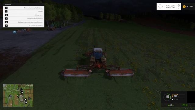 Farming Simulator 15 – Карьера | Карта Бьорнхольм | Ночной покос травы | gameplay =089= #fs