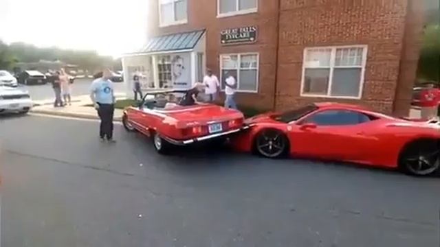 Woman Damages A $300,000 Ferrari While Trying To Parallel Park