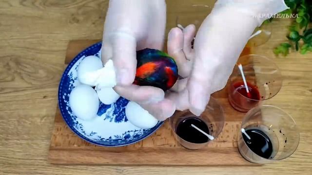 Как КРАСИВО и ЛЕГКО покрасить яйца на пасху! ЛУЧШИЙ способ, яйца просо КОСМИЧЕСК
