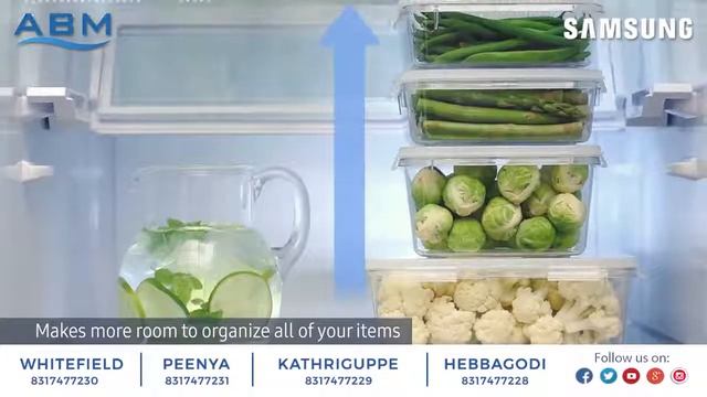 Samsung Food Showcase Refrigerator : Slide and Fold Shelf | Samsung Smart Plaza