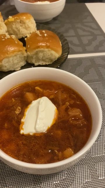 Борщ с пампушками #борщ #пампушки #вкусняшки #еда #домашняяеда #вкуснятина