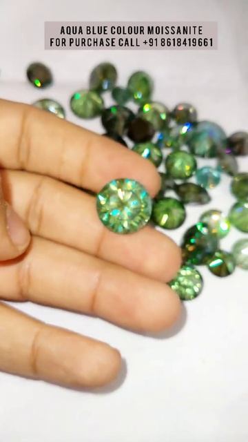 Moissanite | aqua Blue colour Moissanite