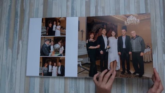 Фотокнига 30х30 см в обложке из искусственной кожи серебристого цвета