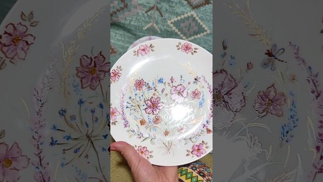 Тарелка в подарок учителю с местом под поздравления.