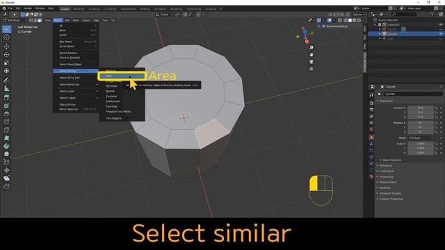 Select similar (blender 3d)