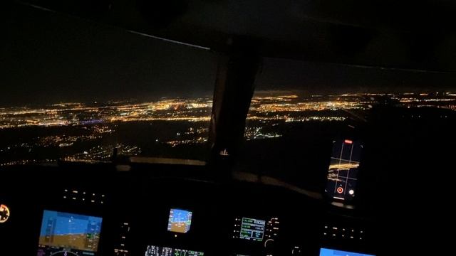 ночной заход в Шереметьево