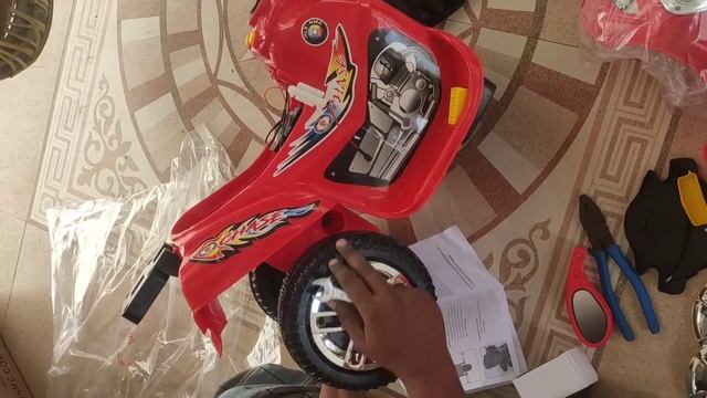 HLX-NMC BATTERY OPERATED FUN CRUISER BIKE - RED (Unboxing and assemble) Tamil