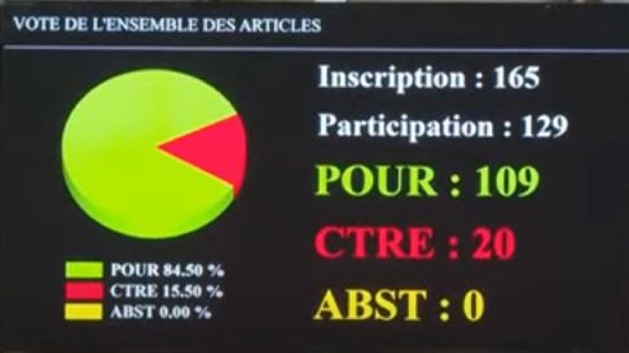 Resultat de Vote Loi d'amnistie