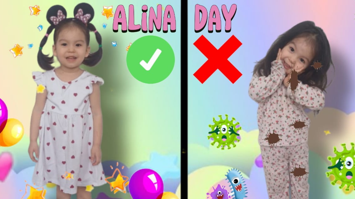 Алина чистюля✨️против Алины грязнули🚫Видео для детей.