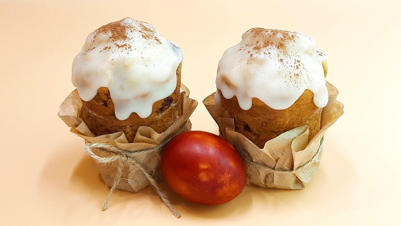 Кулич на кефире без дрожжей и без яиц. Куличи в чашках в духовке
