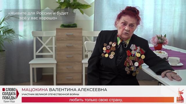 Слово солдата Победы. Мацокина В.А.