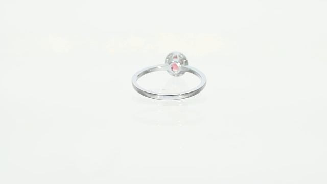 Anello Rubino e Diamanti in Oro bianco