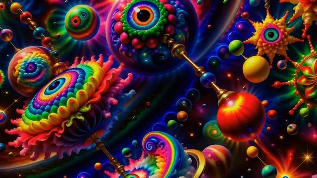 AI Manifest Closed Eye Visuals [Psychedelic Realm Trip] [4K UHD 60 FPS{