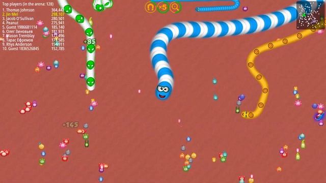 WORMSZONE.io 1,200,000+ Score Top 1 - Best World Record Epic WormsZoneio Gameplay Moments #49