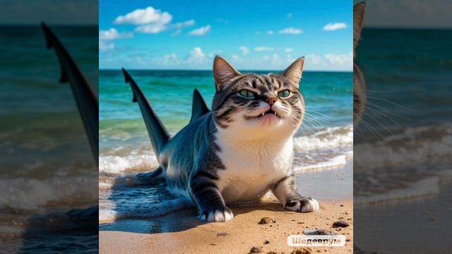 мем про кота акулу