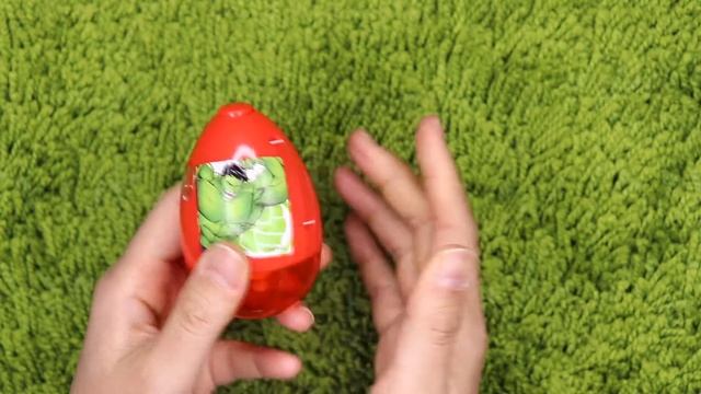 Avengers surprise eggs are opened with superhero lollipop ups