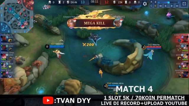 ROOM TURNAMEN MOBILE LEGENDS UNLOCK ALL SKIN , PART 41 , CASTER MOBILE LEGENDS INDONESIA , TVAN DYY