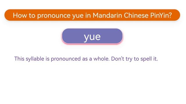 Do you know How to pronounce yue(yuē,yuě,yuè) in Mandarin Chinese Pinyin?