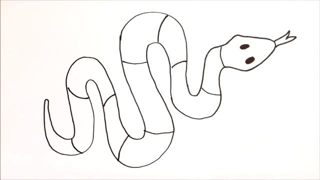 How to draw a snake | Bolalar uchun ilon chizish | Сурет салу жылан