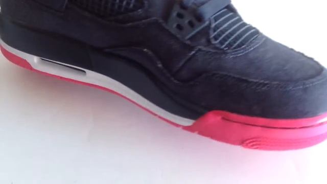 Grade School Air jordan 4 Denim Black Vivid pink