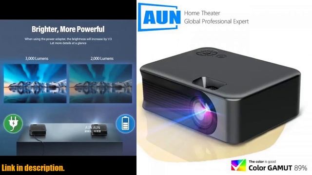 Turn Your Home into a Cinema with the AUN Portable Projector Mini A30 Upgrade! 4K Video, Smart