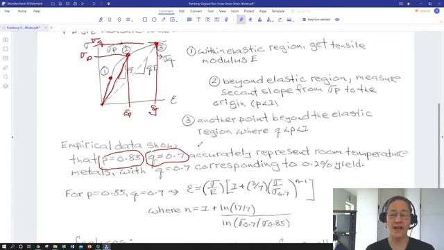 Non Linear Stress Strain Expressions