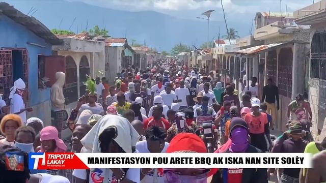 Manifestasyon Gwoup GPèp pou mande arete Jimmy Cherizye BBQ ak Iska e rele viv Gabriel