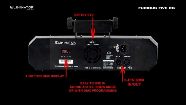 Eliminator Lighting Furious Five RG Demo Video
