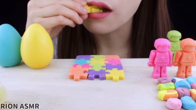 【ASMR】FROZEN CHOCOLATE PARTY🍫 PUZZLE CHOCOLATE,LEGO CHOCOLATE MUKBANG 먹방 EATING SOUNDS NO TALKING
