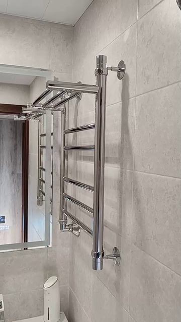 Полотенцесушитель водяной с полкой Роснерж Прямая, 600 x 400