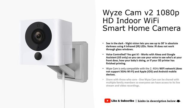 Wyze Cam v2 HD Indoor WiFi Smart Camera