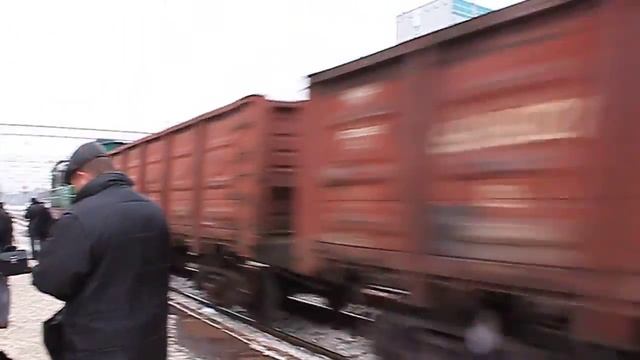 ЧМЭ3Т-7344 с грузовым по ст. Хмельницкий