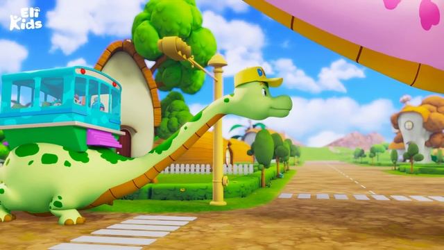 Dinosaur Bus Family | Jurassic Zoo | Eli Kids Songs & Nursery Rhymes