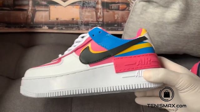 Nike Air Force 1 Shadow "Pink-Black-Blue" Women Demostración