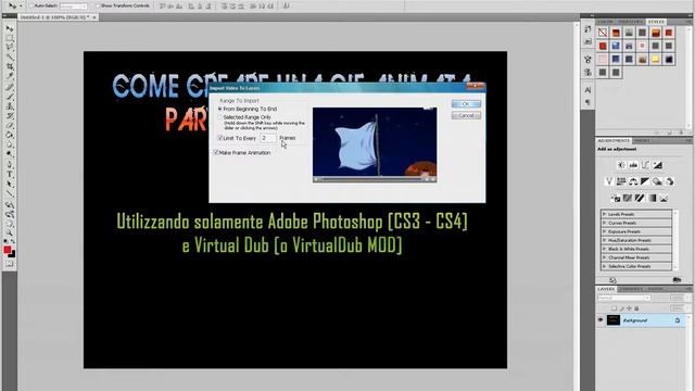 [VIDEO TUT] base - Photoshop; VirtualDub -- Creare una gif animata a partire da un video