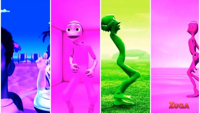 Dame tu cosita VS Hulk VS El Tiger - Me Kemaste VS Gummy Bear VS Green Alien Color dance challenge