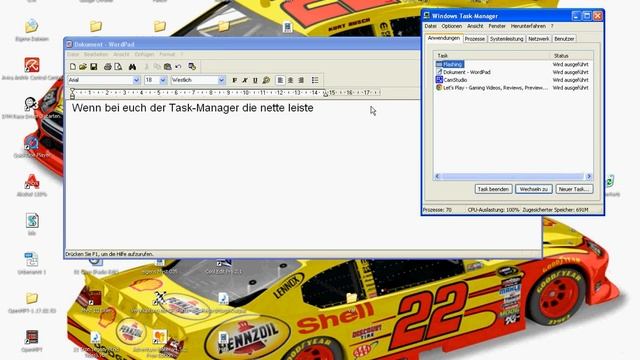 Wenn die Leiste bei Task-Manager nicht angezeigt wird. . .    Hier die Lösung