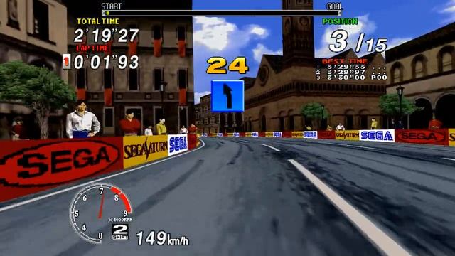 Sega Rally 1995 on Model 2 （3'28''45 Lancia Delta  AT）
