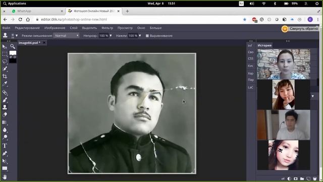 Талдықорған агротехникалық колледжі Назарова С.С Фотошоп бағдарламасында ескі суретті калпына кетір