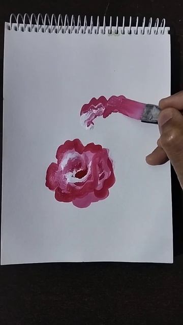 Rose flower acrylic painting🎨#shorts  #acrylic painting #rose #flowers