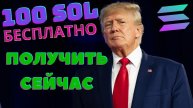 100 SOL от Дональда Трампа. 11800$ за 10 минут.