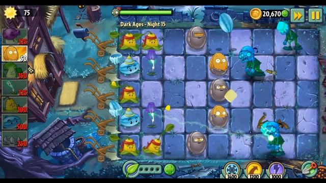 Растения против зомби 2 : прохождение Dark Ages Миссия 15+ Piñata