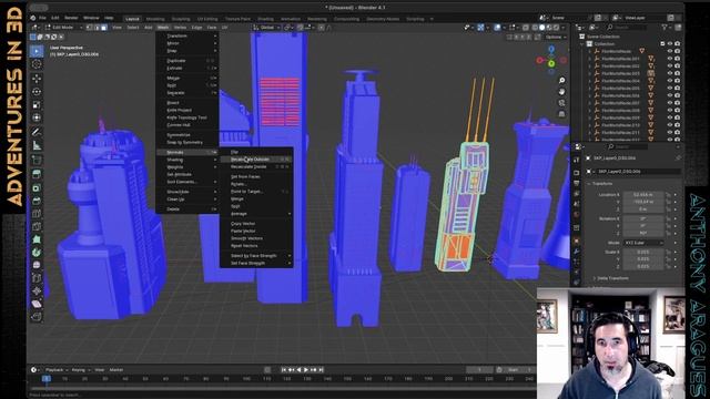 Prepare 3d objects for three.js and web3d with Blender