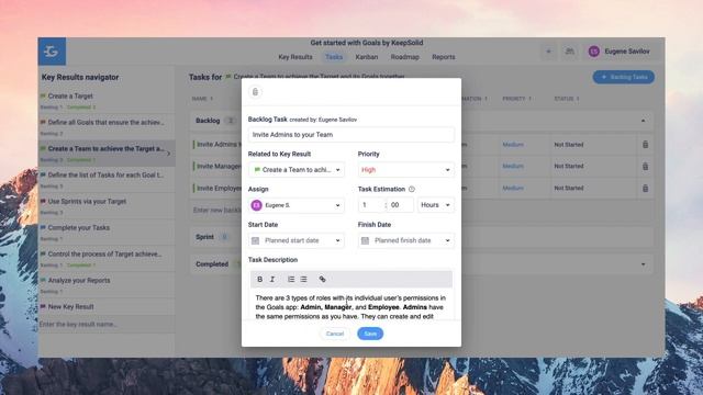 KeepSolid Goals Demo